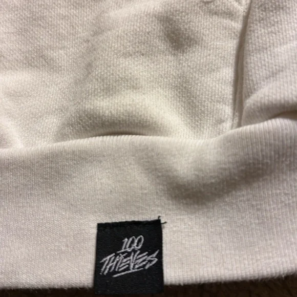 100 Thieves White hoodie in size L - Picture 4 of 4